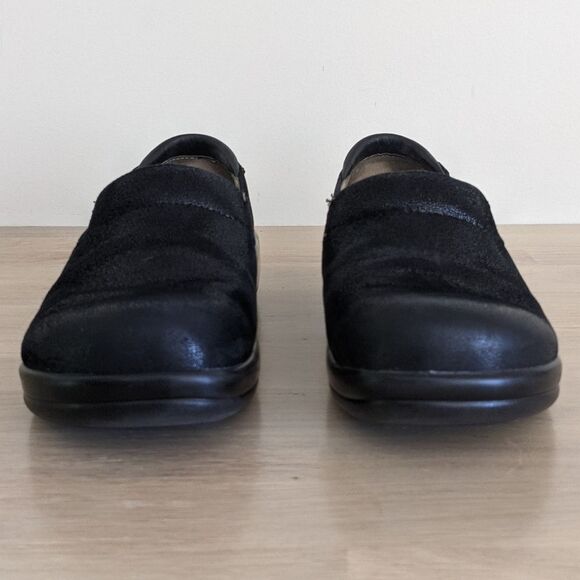 Alegria Keli Black Sparkle Leather Clogs 37 - Picture 4 of 10